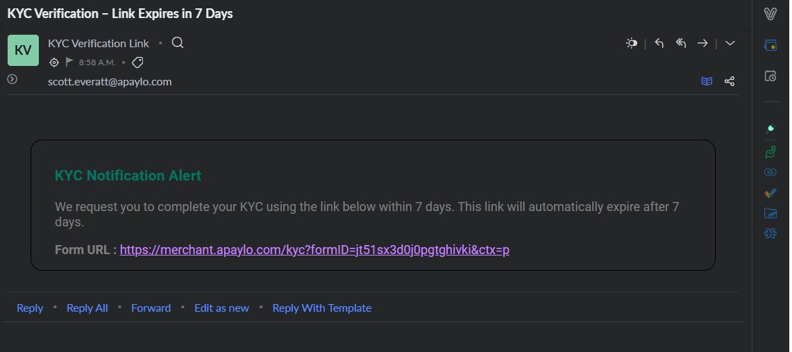 KYC email
