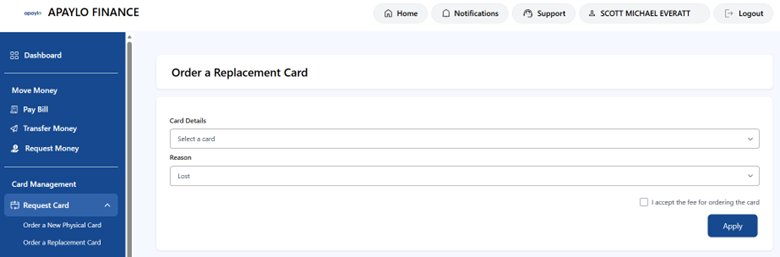 Order Replacement Card